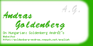 andras goldenberg business card